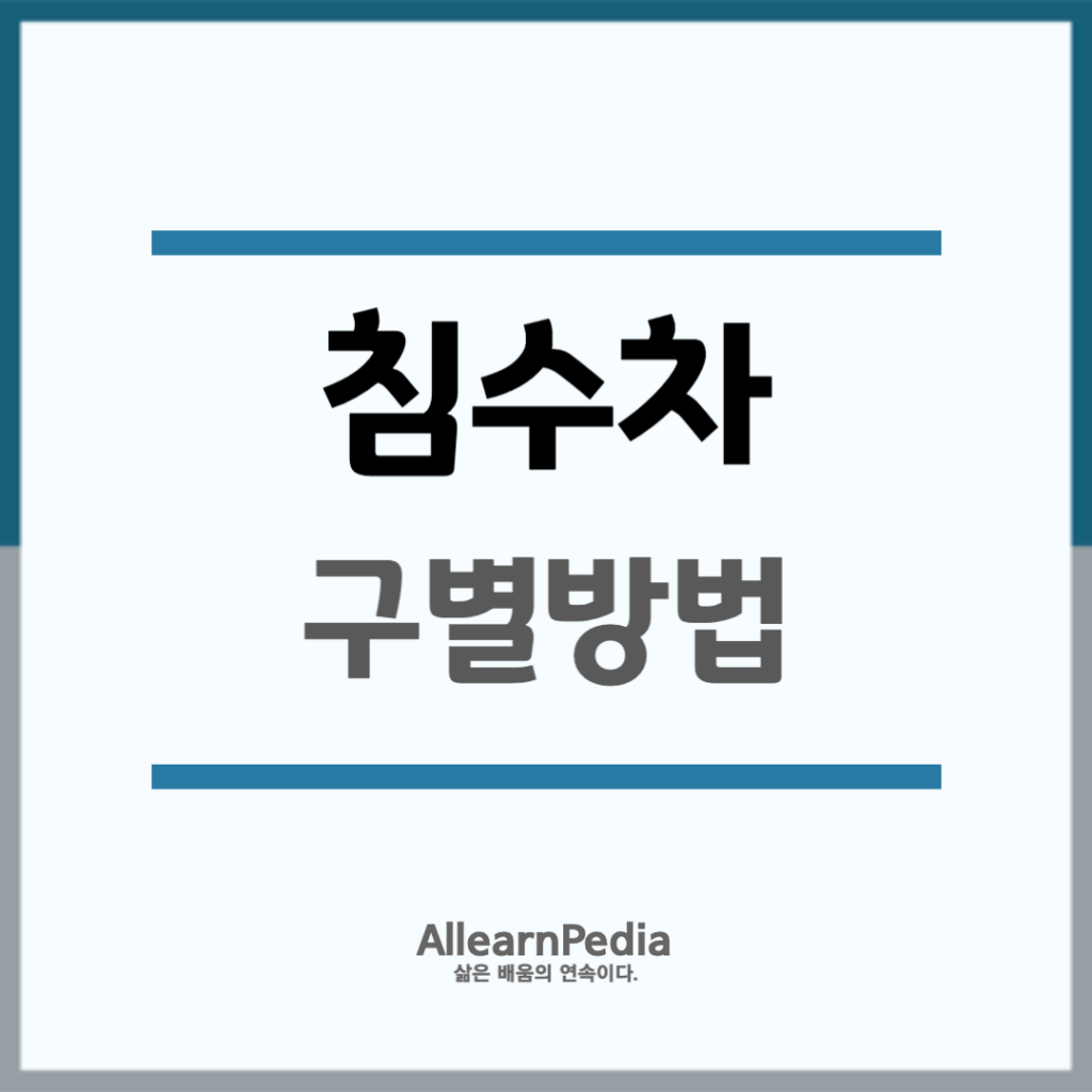 침수차 구별법 5가지(구분 방법)