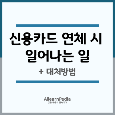 신용카드 연체 시 일어나는 일, 대처방법